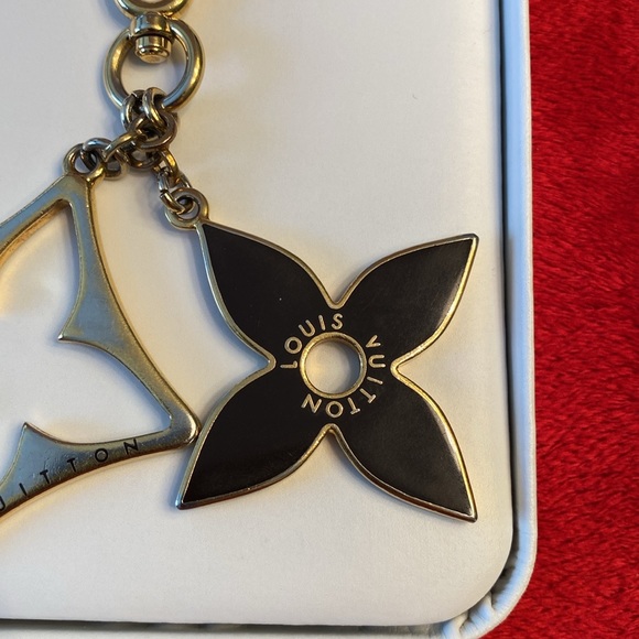 Authentic Louis Vuitton bag charm Porte Cles puzzle key chain Black Gold - Picture 6 of 10